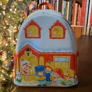 🆕 Loungefly Strawberry Shortcake And Friends Caroling Holiday Mini Backpack NWT
